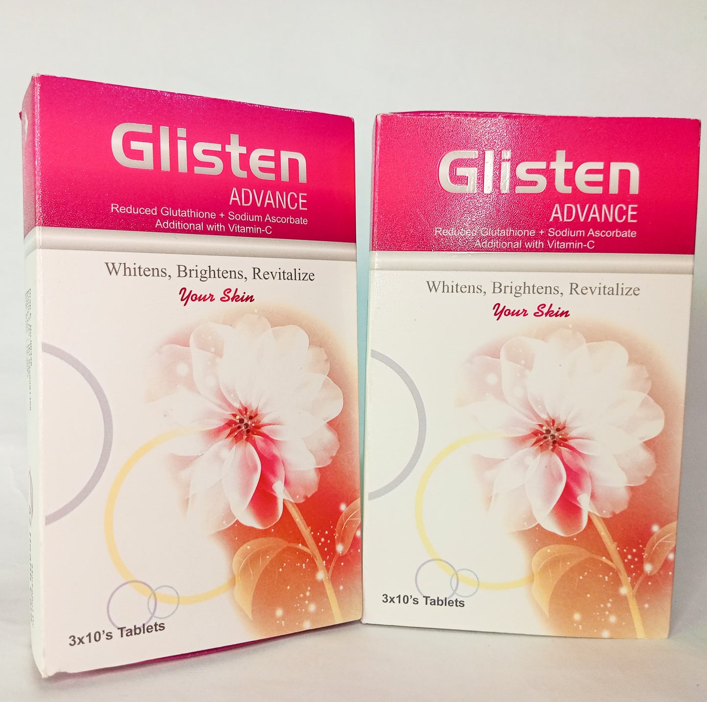 Glisten Advance – Glutathione & Vitamin C for Radiant, Clear, and Brighter Skin! 30 Tablets