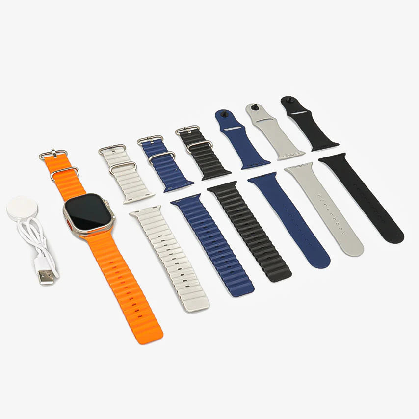 ULTRA 8 IN 1 smartwatch  49mm with 7 straps