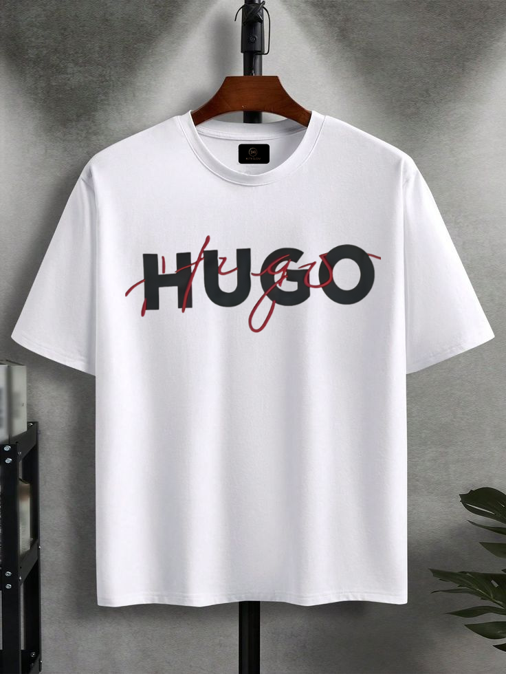 Hugo-Inspired Premium Graphic T-Shirt – Sleek Casual Comfort